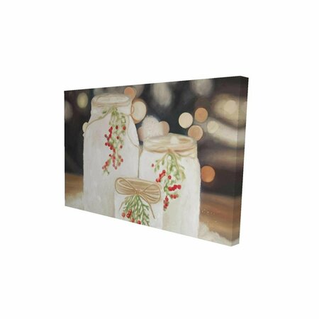 FONDO 12 x 18 in. Christmas Candles-Print on Canvas FO2784814